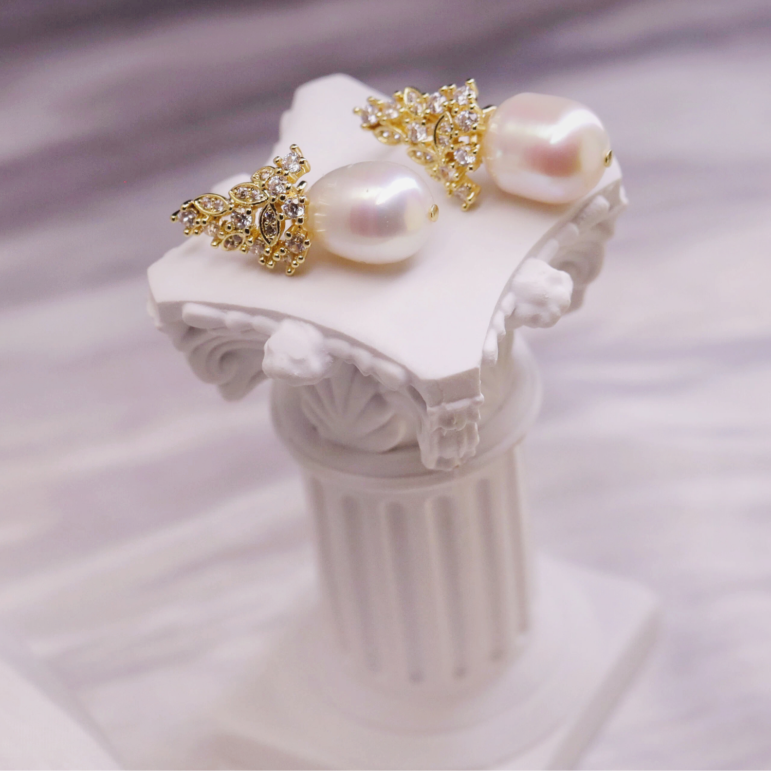 Ophelia Regal Baroque Pearl Studs