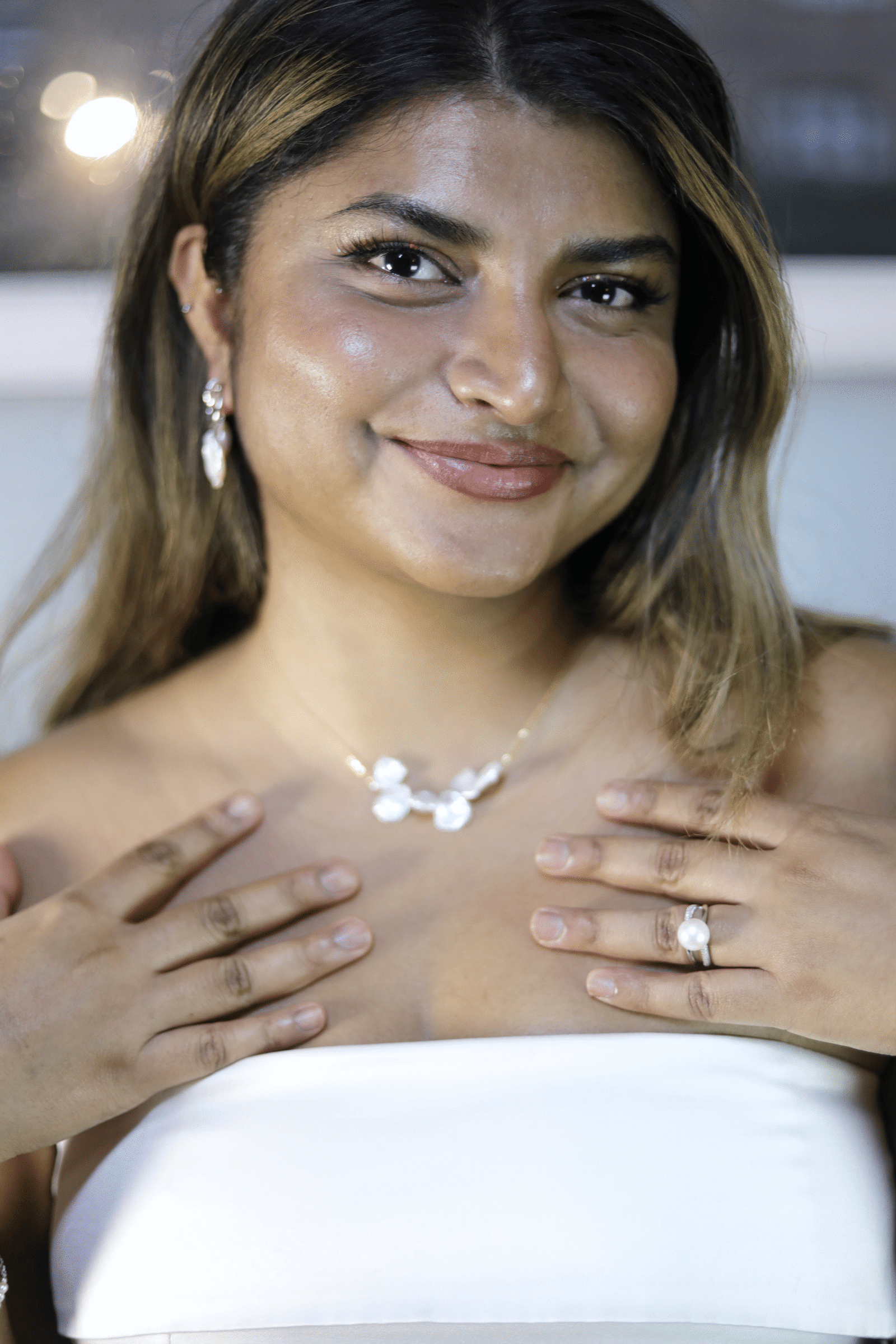 Celeste Pearl Pavé Ring - Image 2