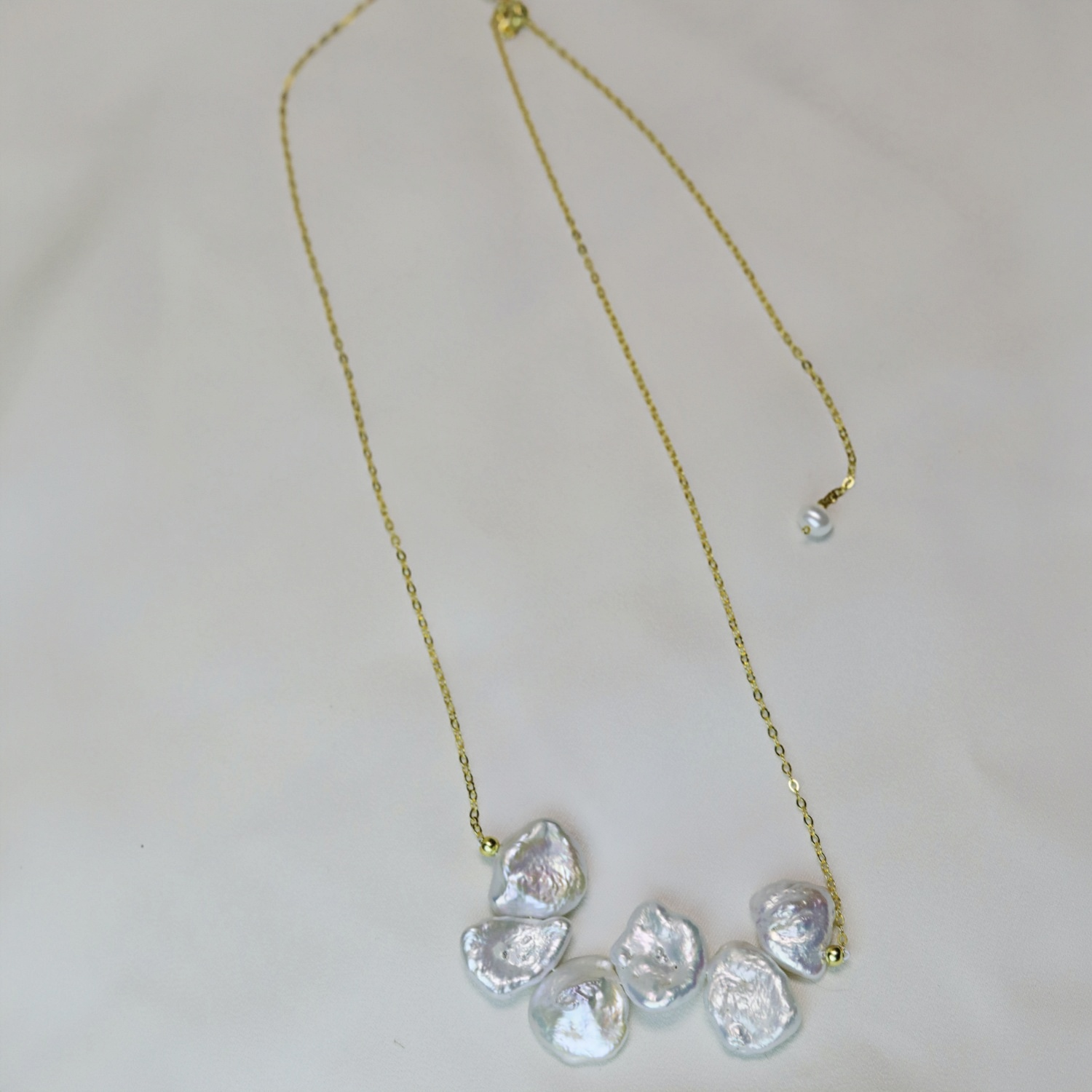 Cascade Petal Pearl Necklace