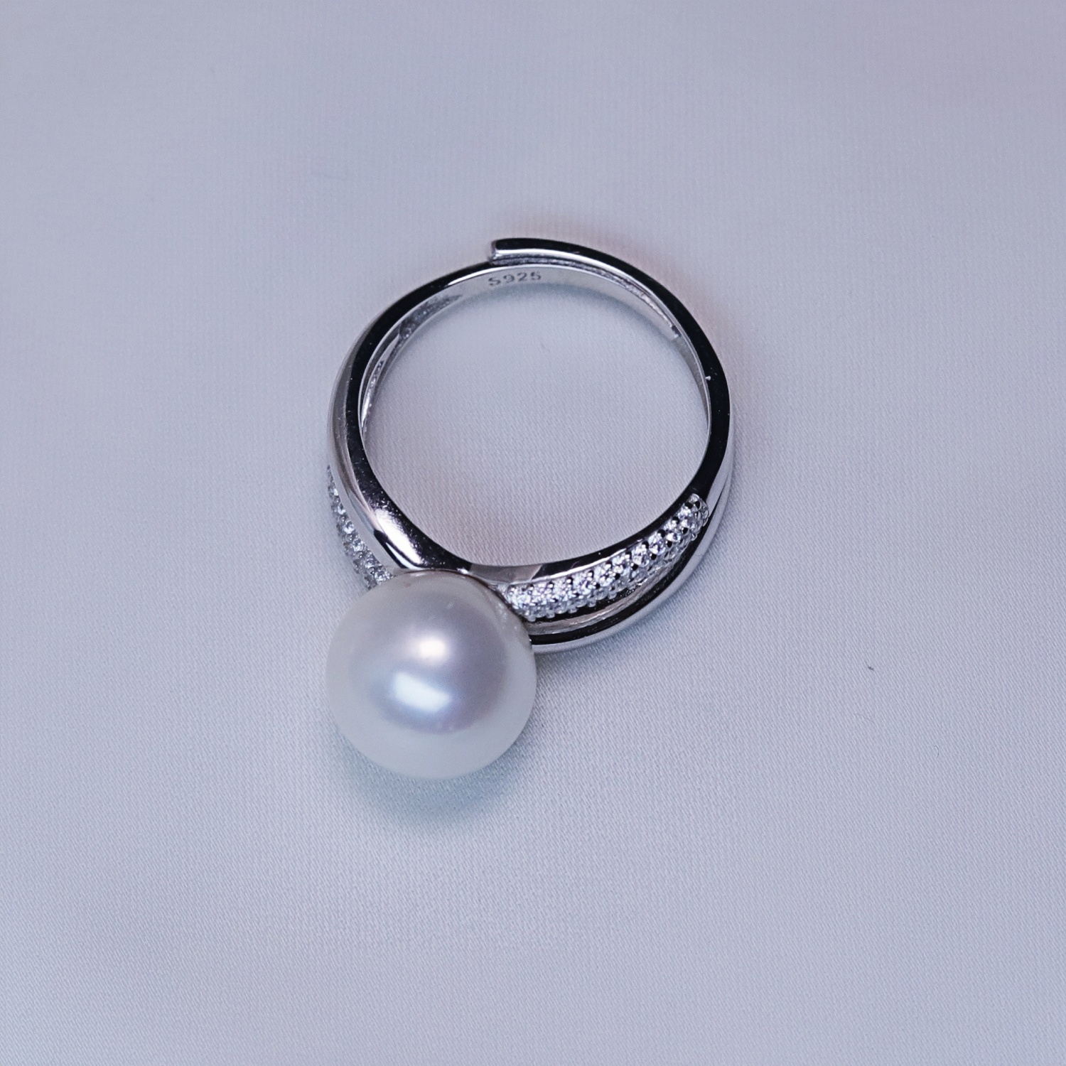 Celeste Pearl Pavé Ring