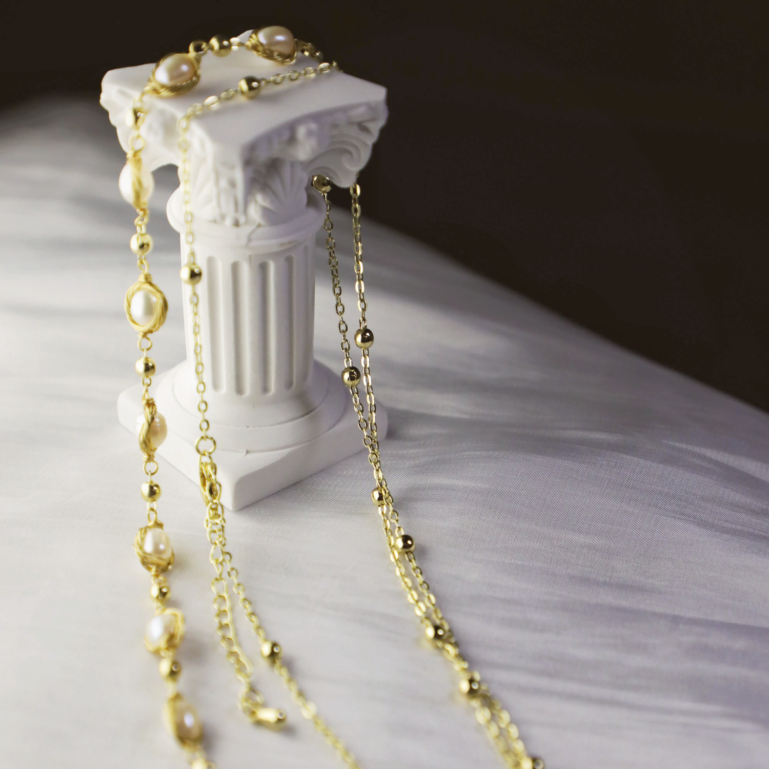 Serena Pearl Link Necklace